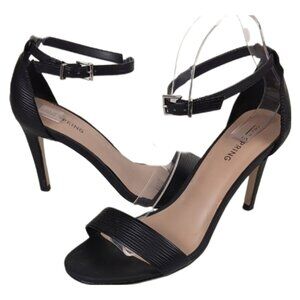 Call It Spring Black Strappy Stiletto Heels